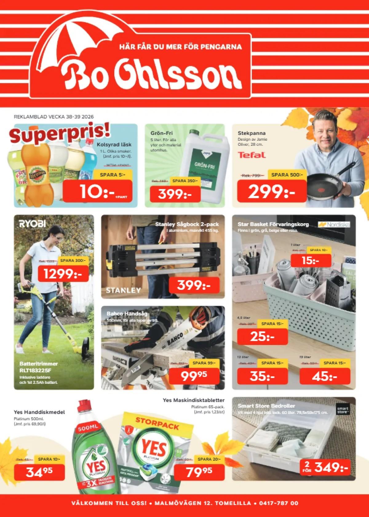 Bo Ohlsson erbjudande denna vecka gäller till 27.9.2026 sida 1 Bo Ohlsson veckas reklamblad sida 1