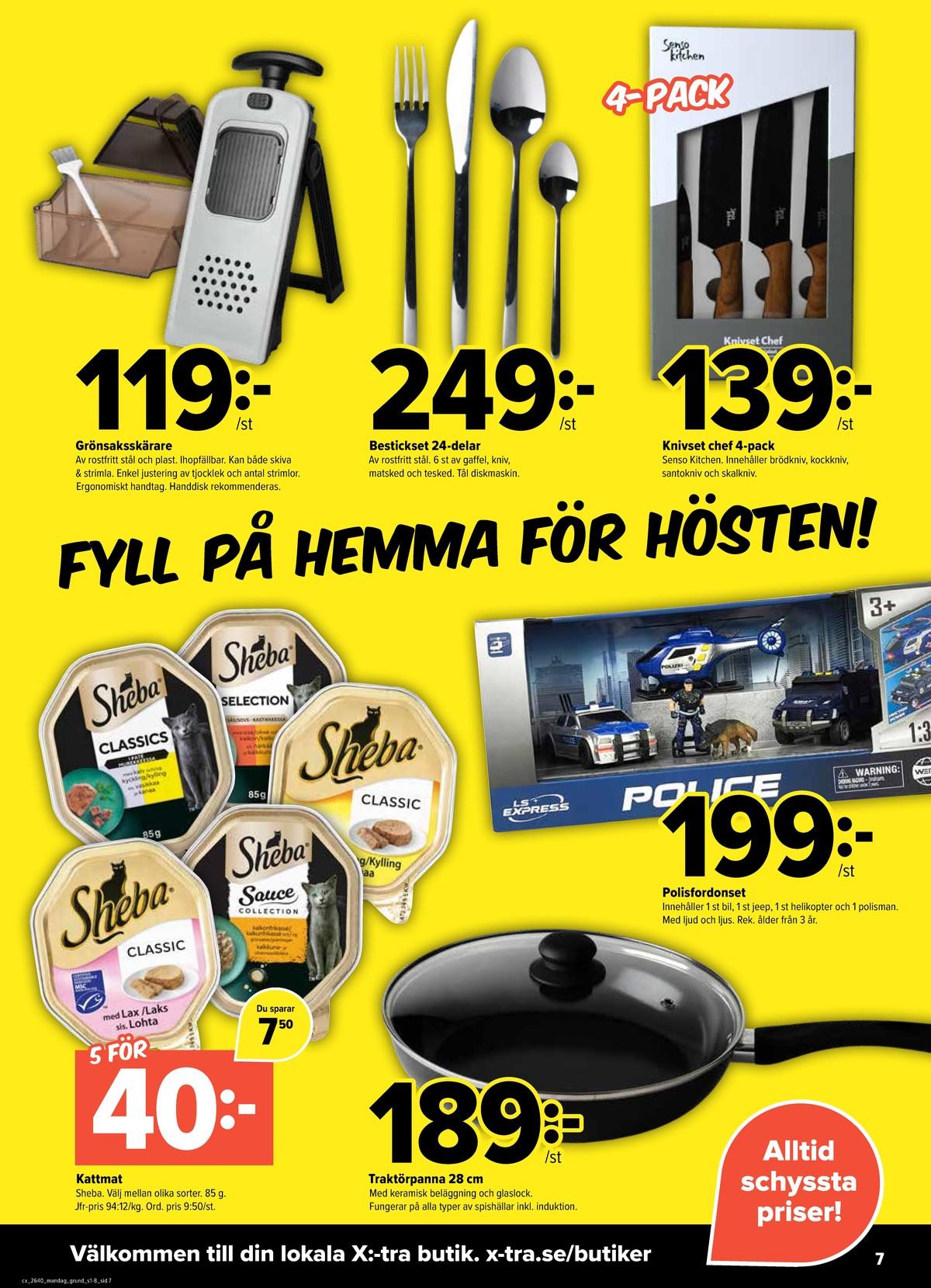 Coop X:-tra reklamblad nästa veckas sida 7