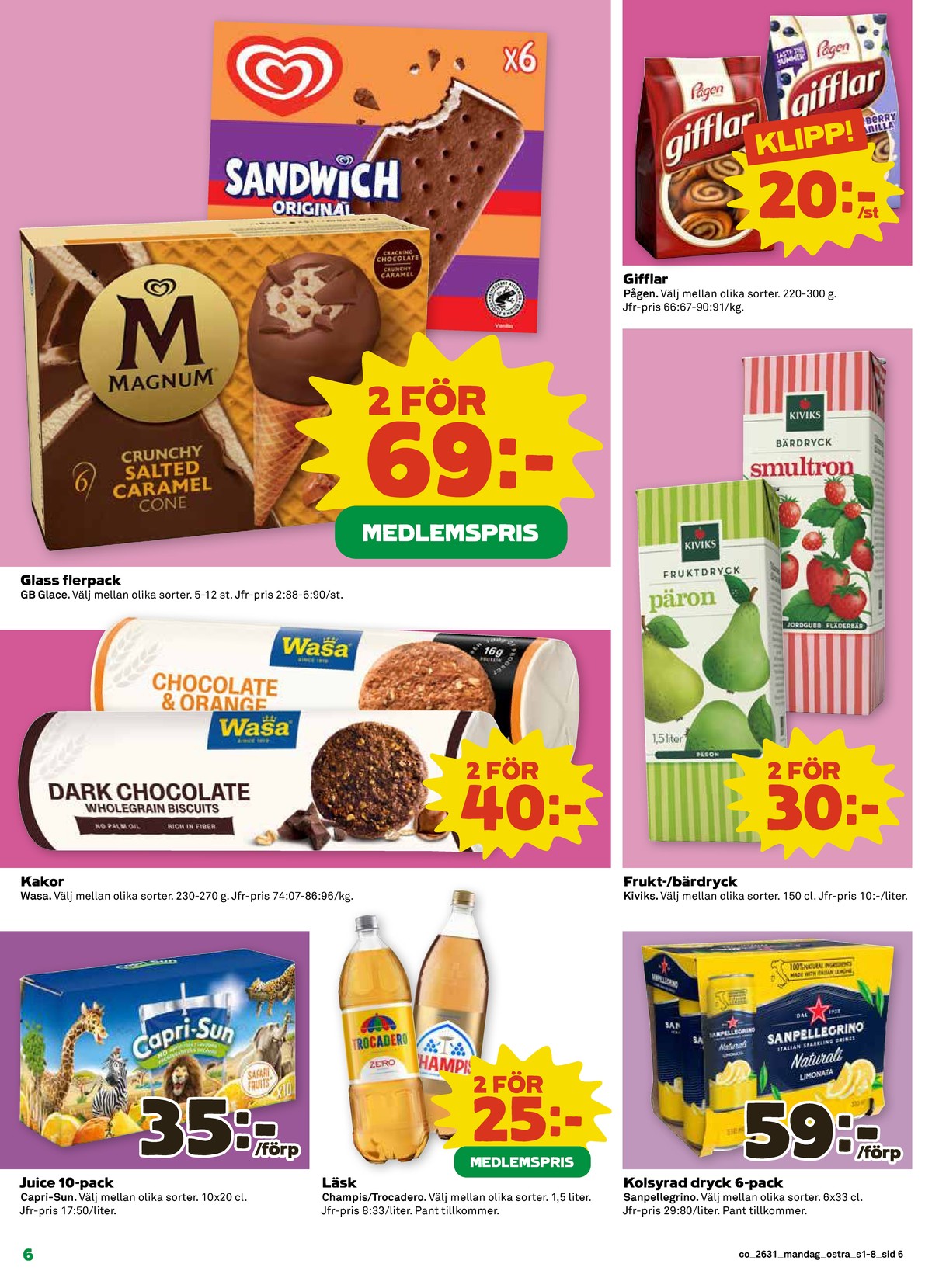 Butik Coop reklamblad gäller till 2.8.2026 sida 6 Coop reklamblad sida 6