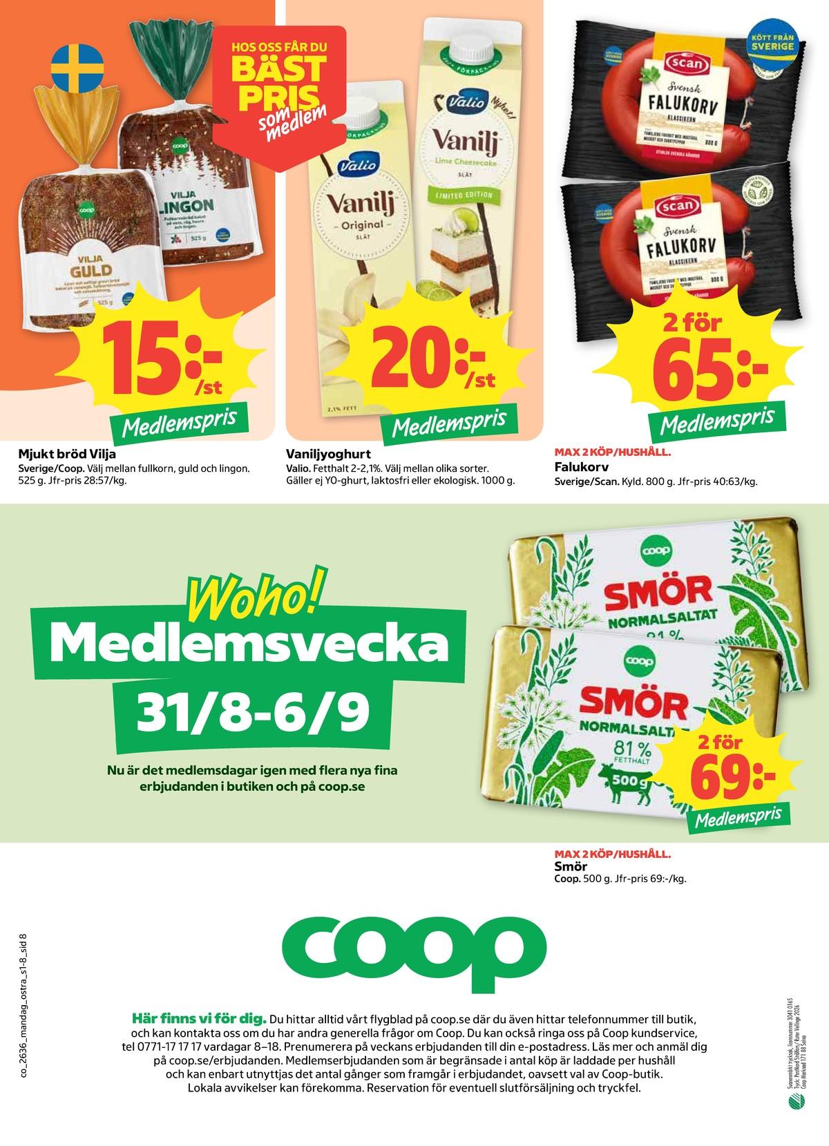 Coop reklamblad sida 8