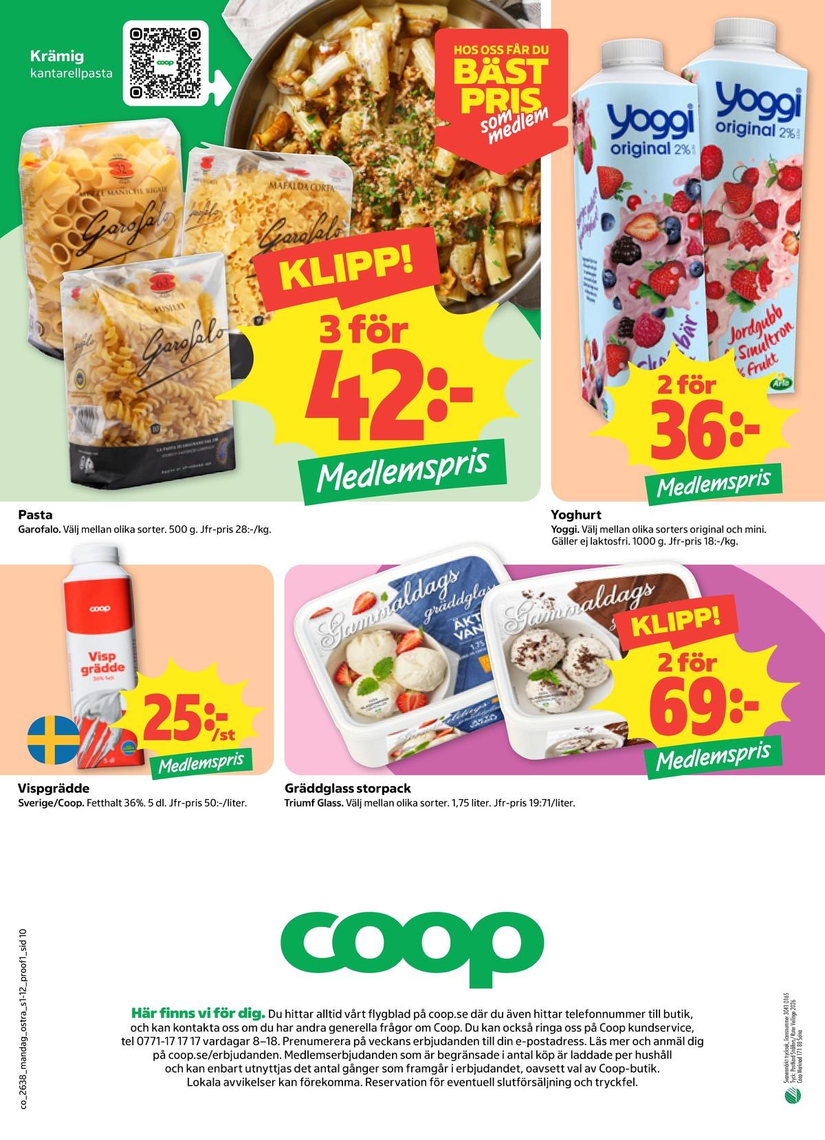Coop erbjudande nästa vecka gäller till 20.9.2026 sida 10 Coop reklamblad nästa vecka sida 10