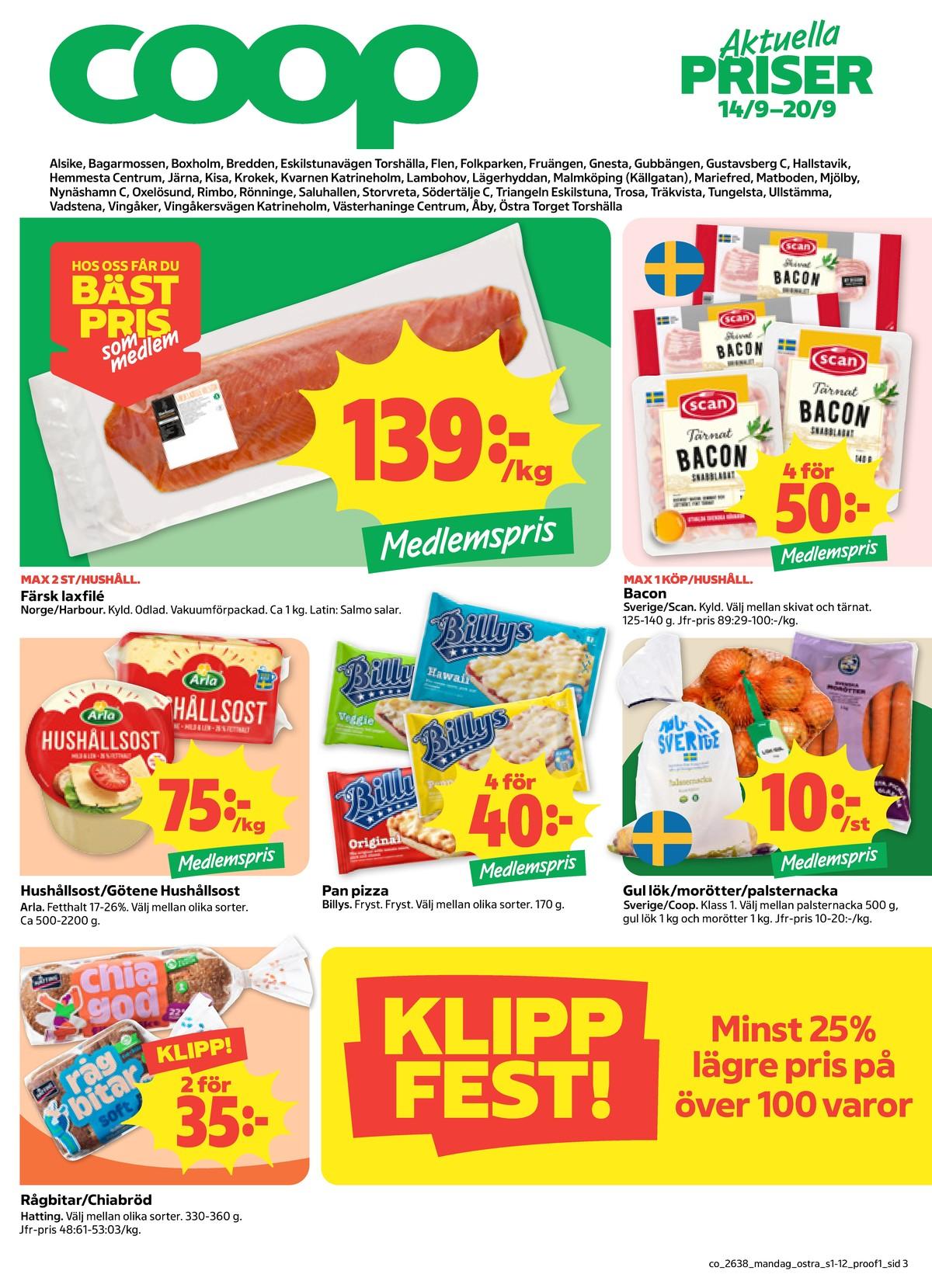 Coop erbjudande nästa vecka gäller till 20.9.2026 sida 3 Coop reklamblad nästa vecka sida 3