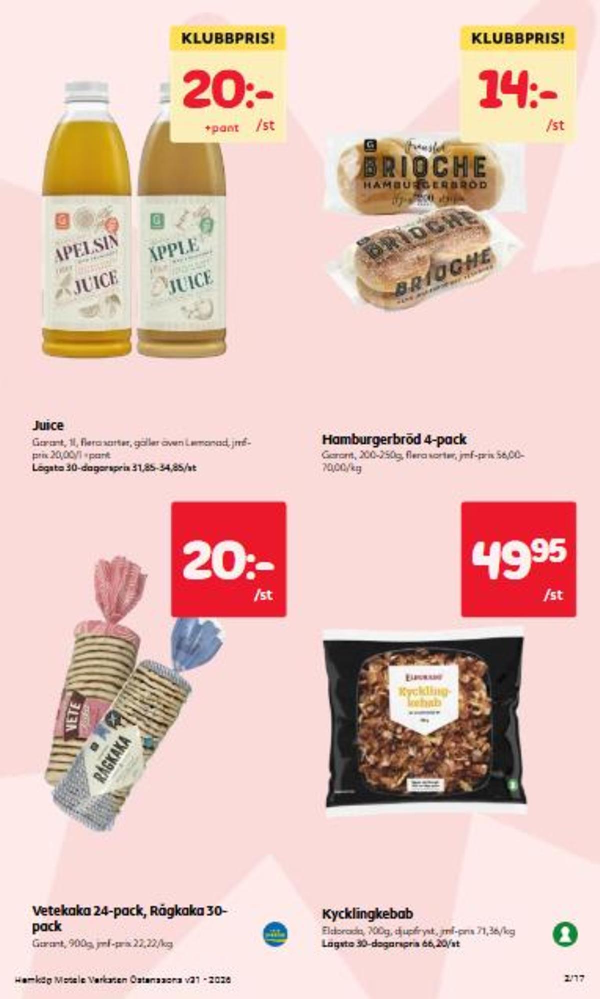 Butik Hemköp veckans erbjudande gäller till 2.8.2026 sida 2 Hemköp reklamblad sida 2