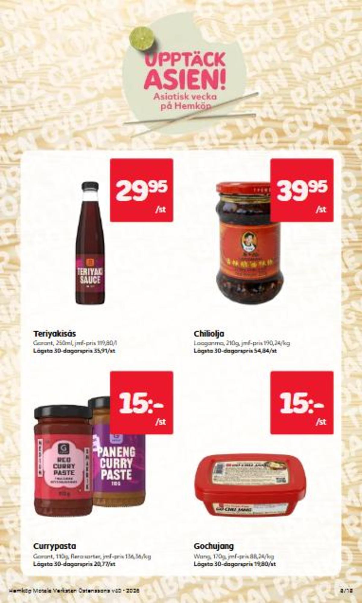 Butik Hemköp veckans erbjudande gäller till 4.10.2026 sida 8 Hemköp denna veckas reklamblad sida 8