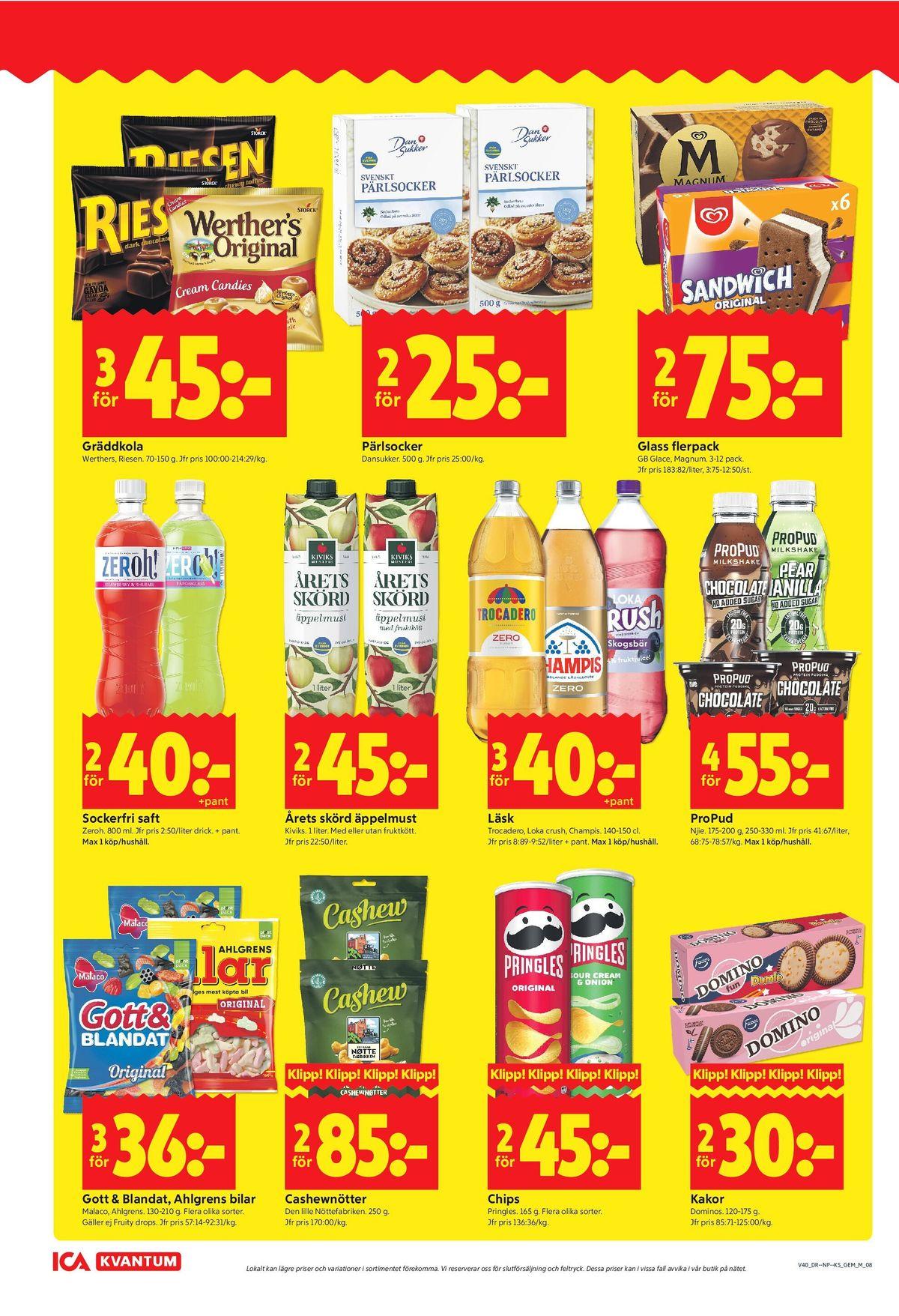 ICA Kvantum reklamblad nästa veckas sida 8
