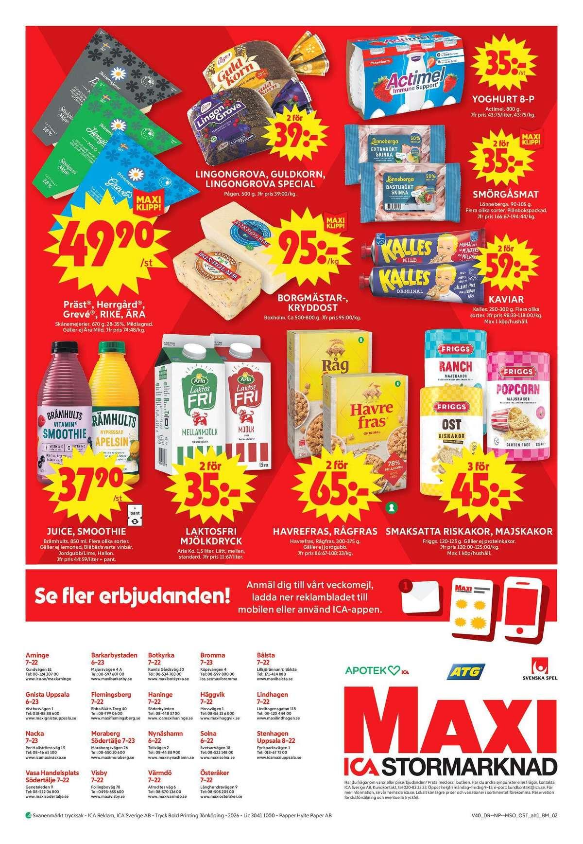 ICA Maxi reklamblad nästa vecka sida 14