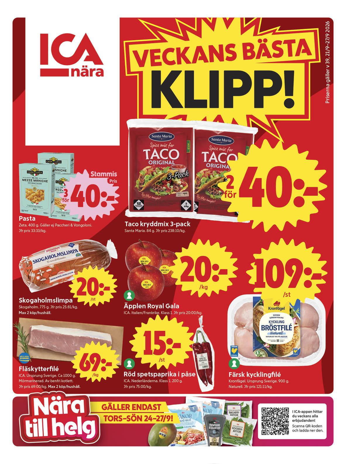 ICA Nära reklamblad sida 1