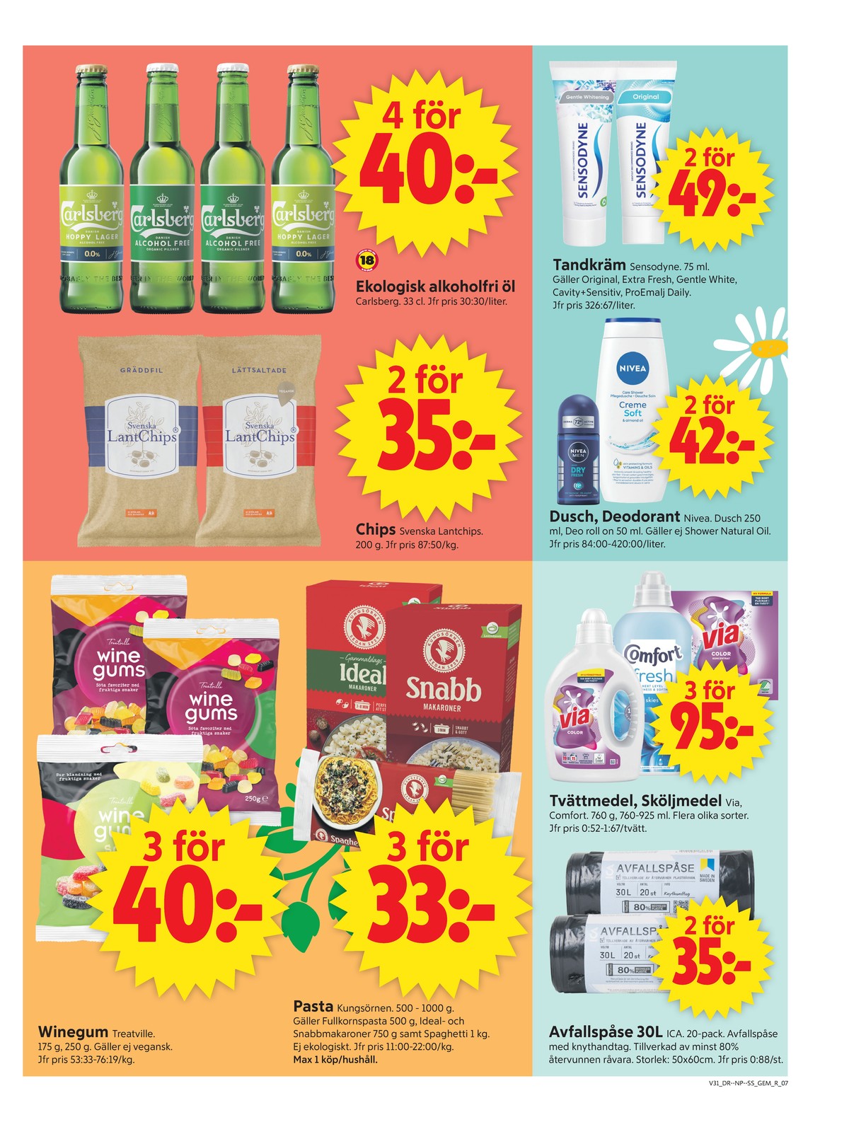 ICA Supermarket reklamblad gäller till 2.8.2026 sida 7 ICA Supermarket reklamblad sida 7