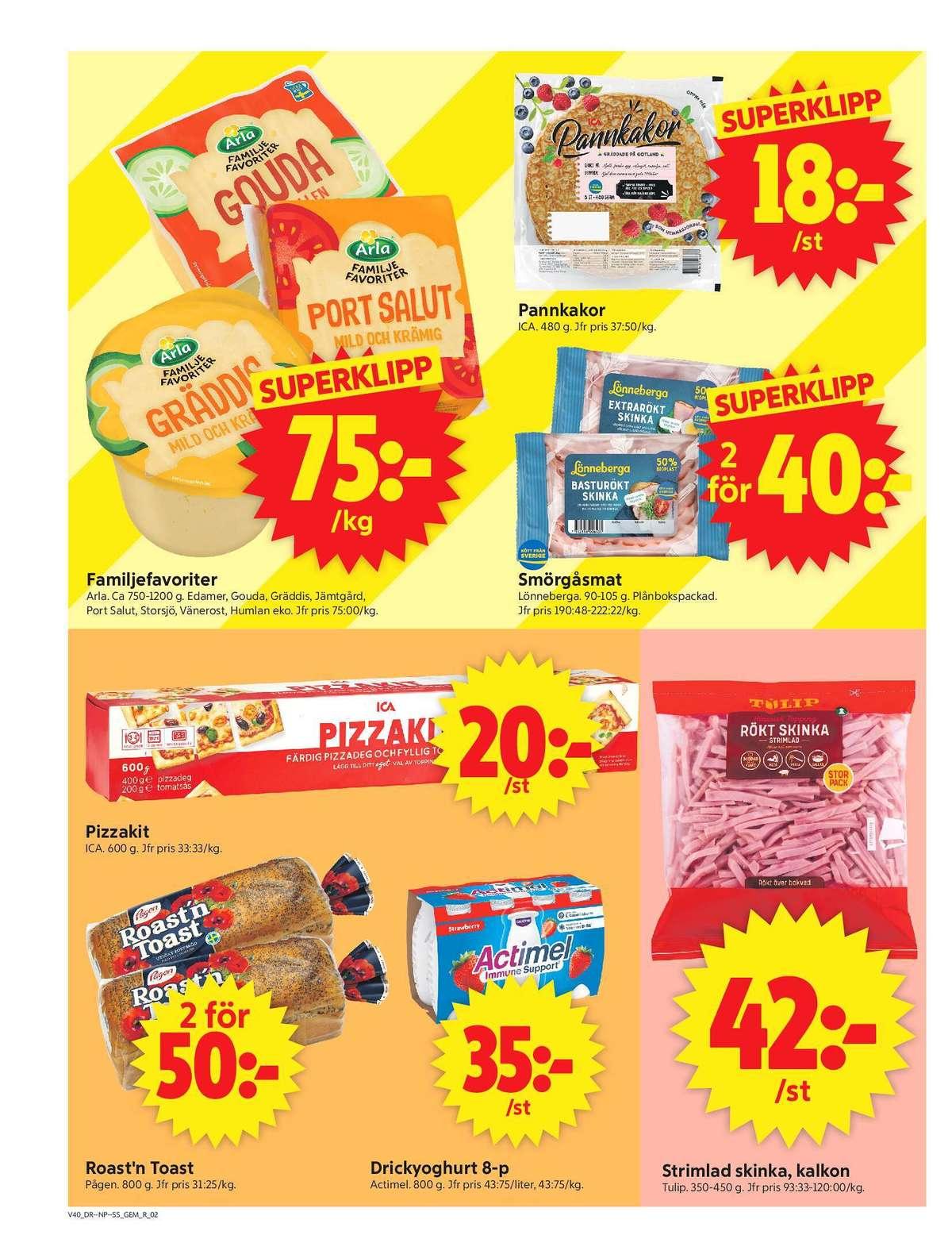 ICA Supermarket reklamblad nästa vecka sida 2