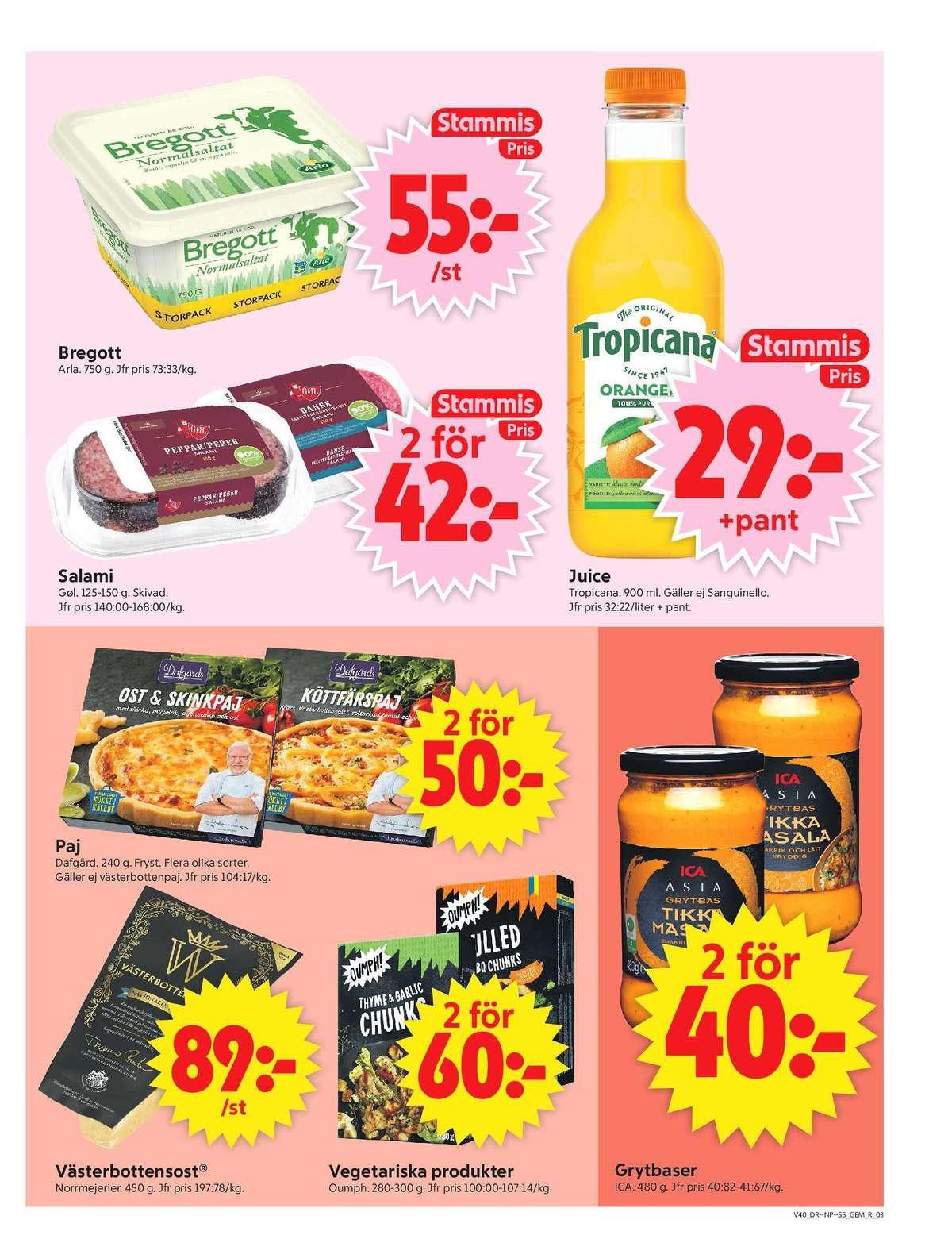 ICA Supermarket reklamblad nästa vecka sida 3