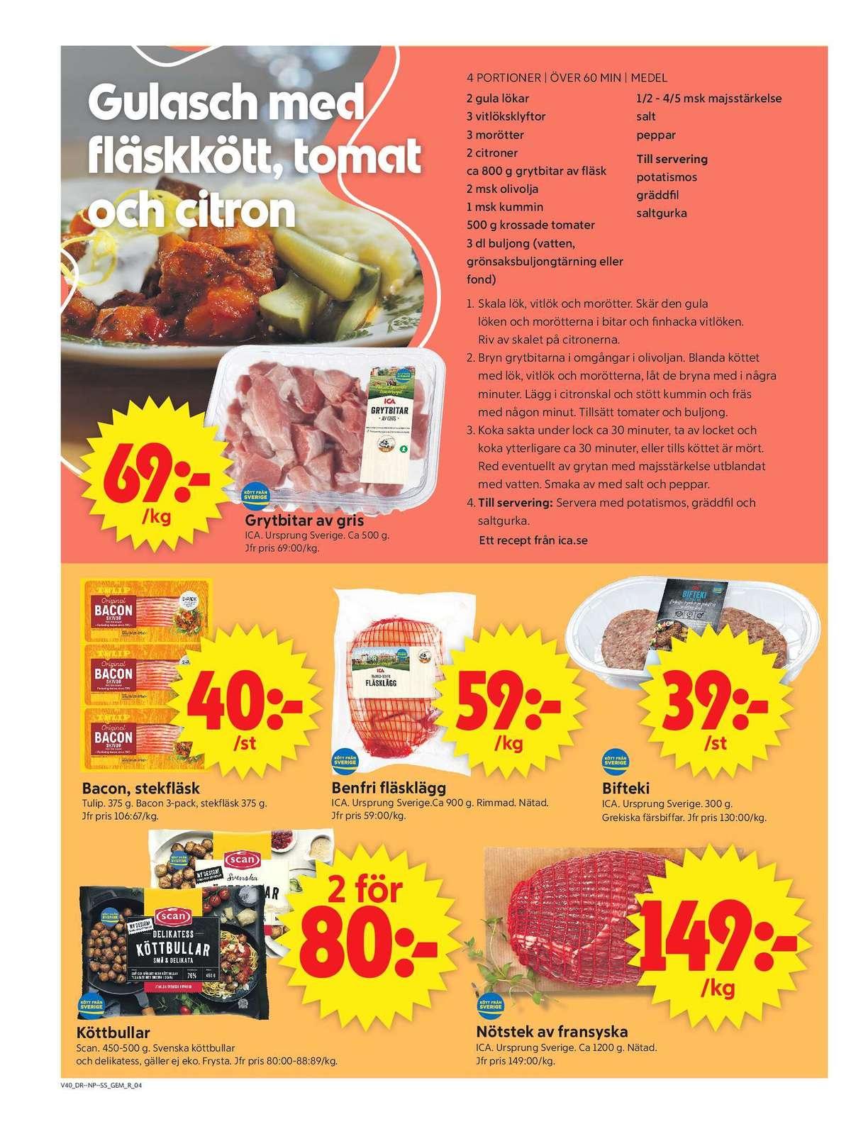 ICA Supermarket reklamblad nästa vecka sida 4