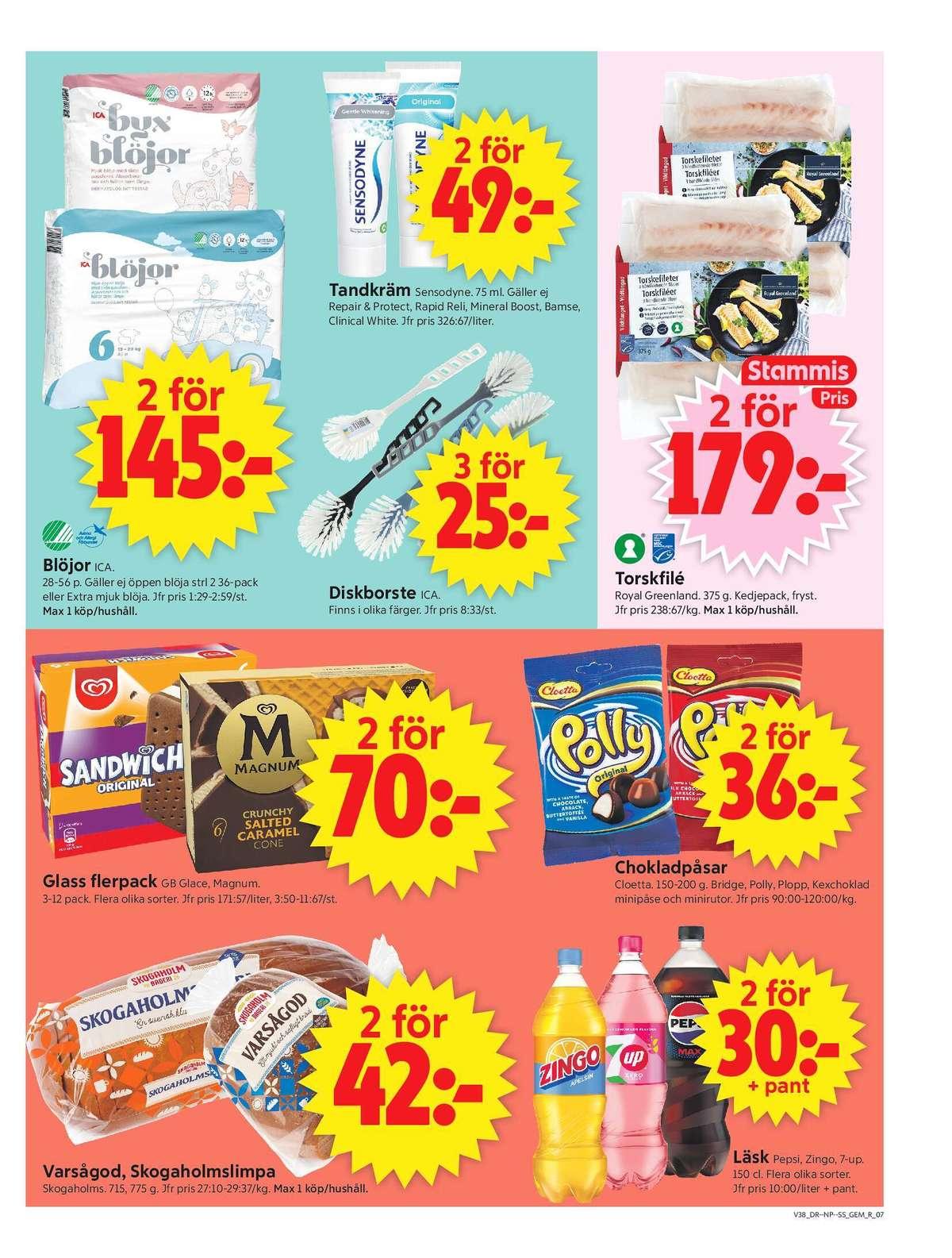 ICA Supermarket reklamblad gäller till 20.9.2026 sida 9 ICA Supermarket reklamblad sida 9