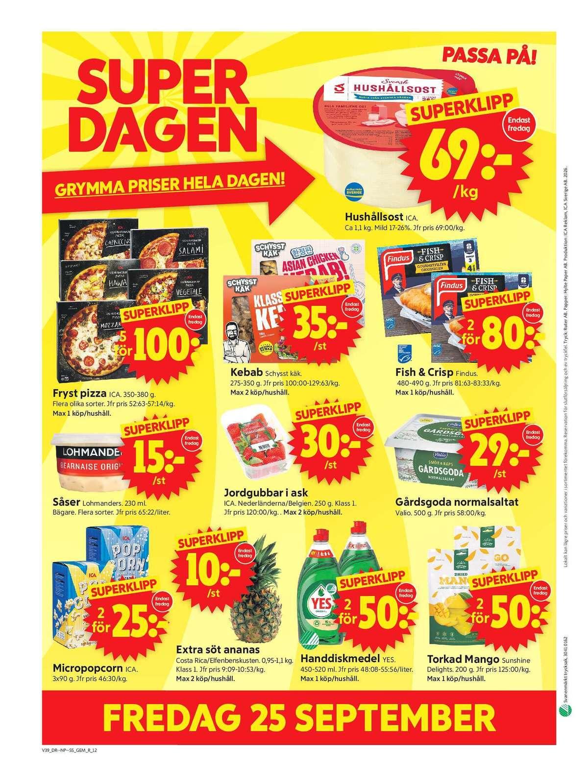 ICA Supermarket reklamblad nästa vecka sida 14