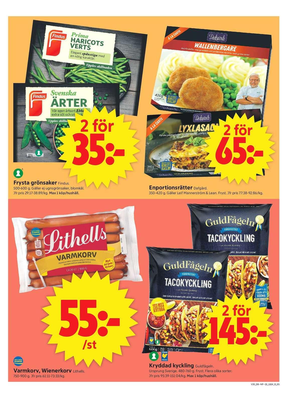Nästa vecka erbjudande ICA Supermarket gäller till 27.9.2026 sida 5 ICA Supermarket reklamblad nästa vecka sida 5