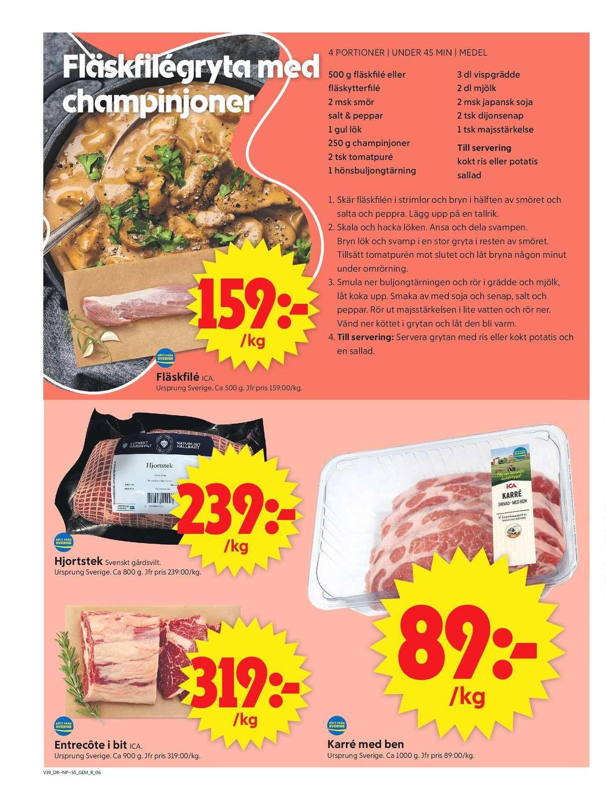 Nästa vecka erbjudande ICA Supermarket gäller till 27.9.2026 sida 8 ICA Supermarket reklamblad nästa vecka sida 8