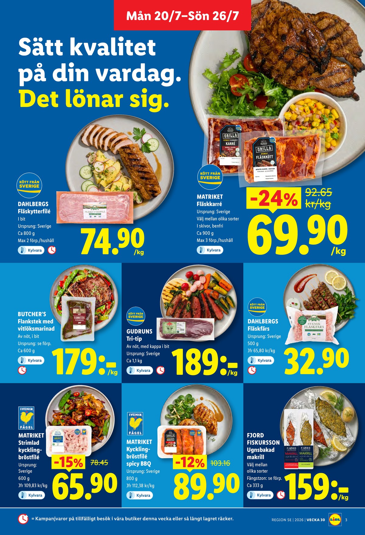 Butiker Lidl reklamblad och erbjudanden gäller till 26.7.2026 sida 3 Lidl reklamblad sida 3