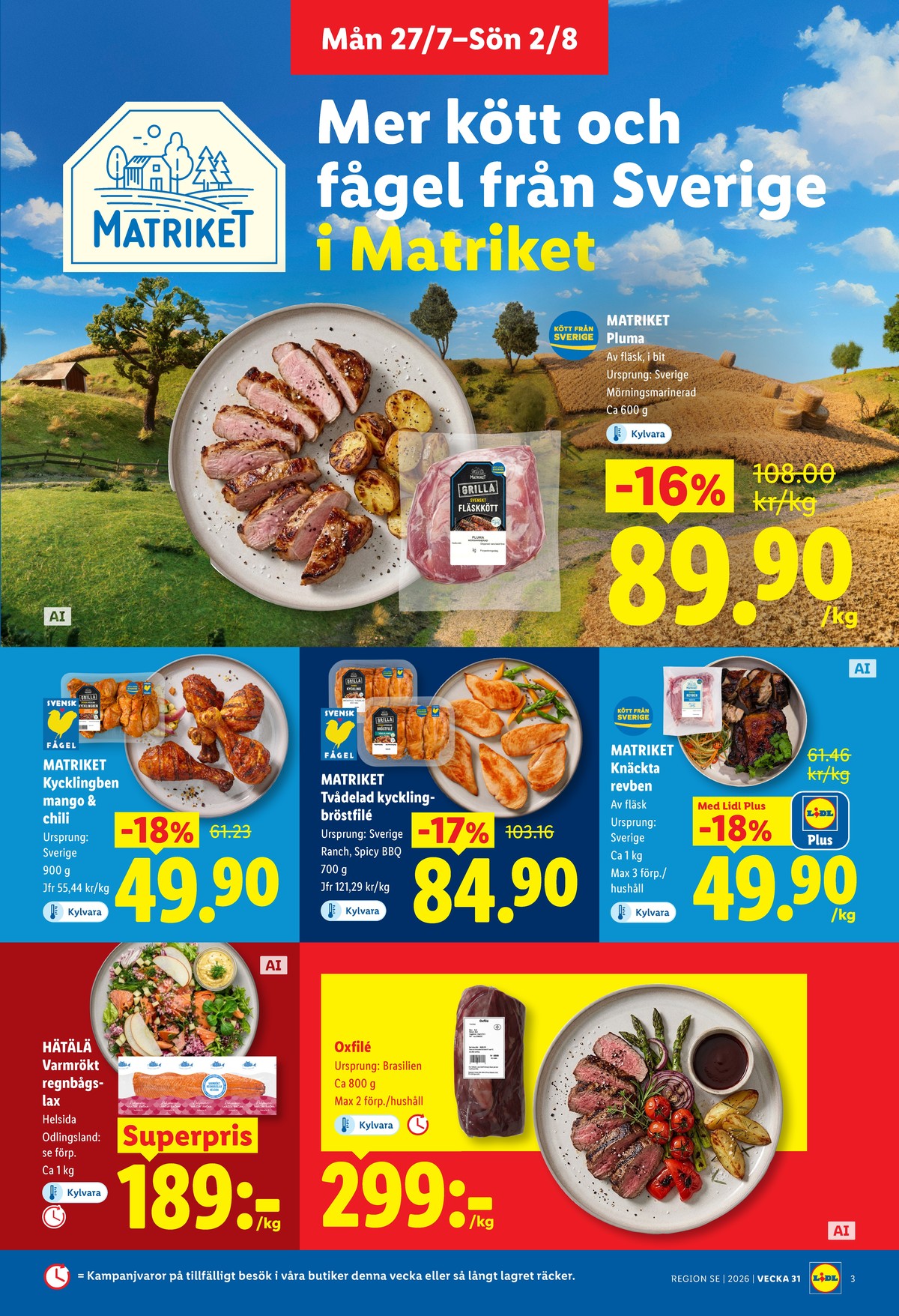 Lidl erbjudande nästa vecka gäller 2.8.2026 sida 3 Lidl reklamblad nästa vecka sida 3