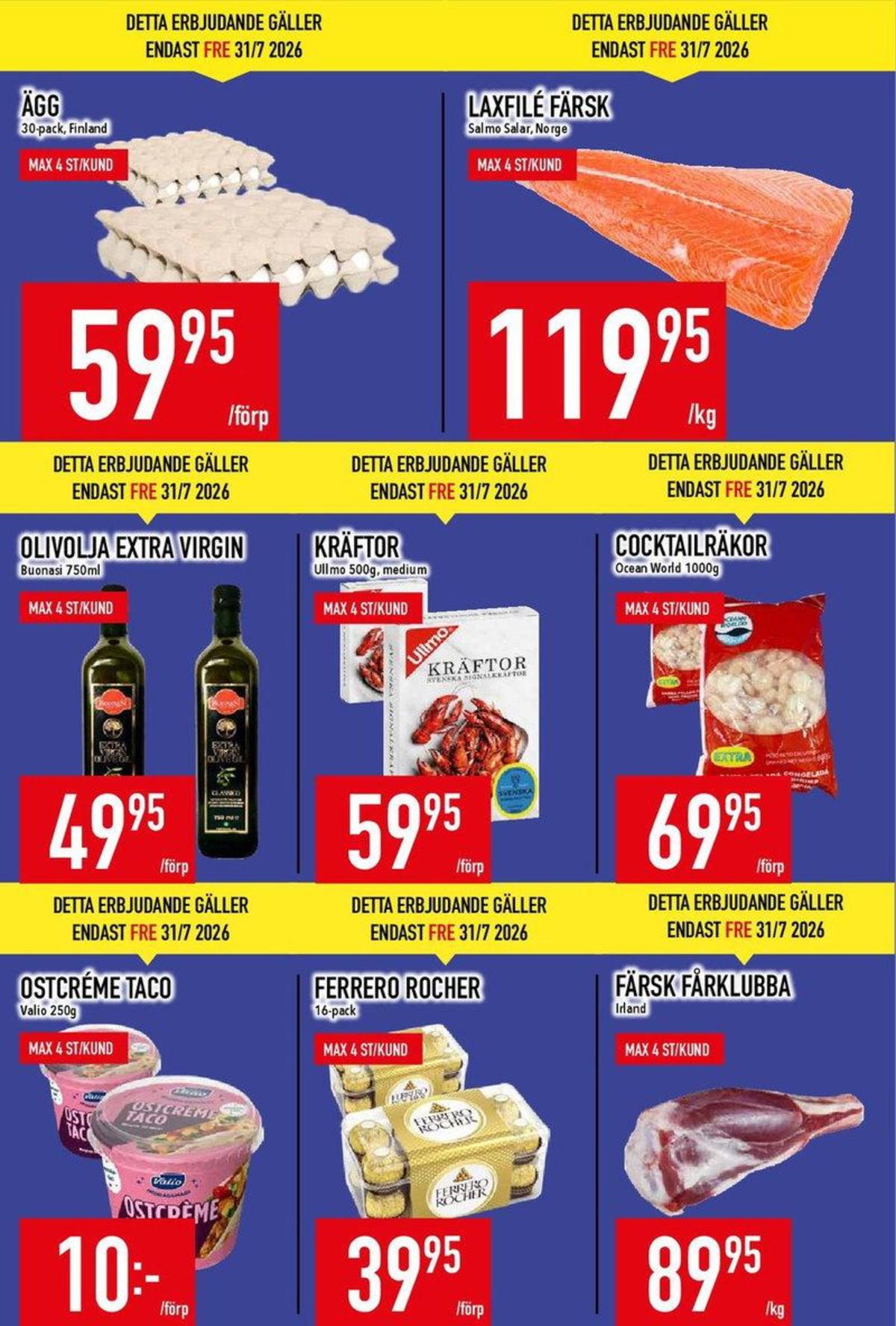 Butik MatDax reklamblad och erbjudanden gäller till 2.8.2026 sida 4 MatDax reklamblad sida 4