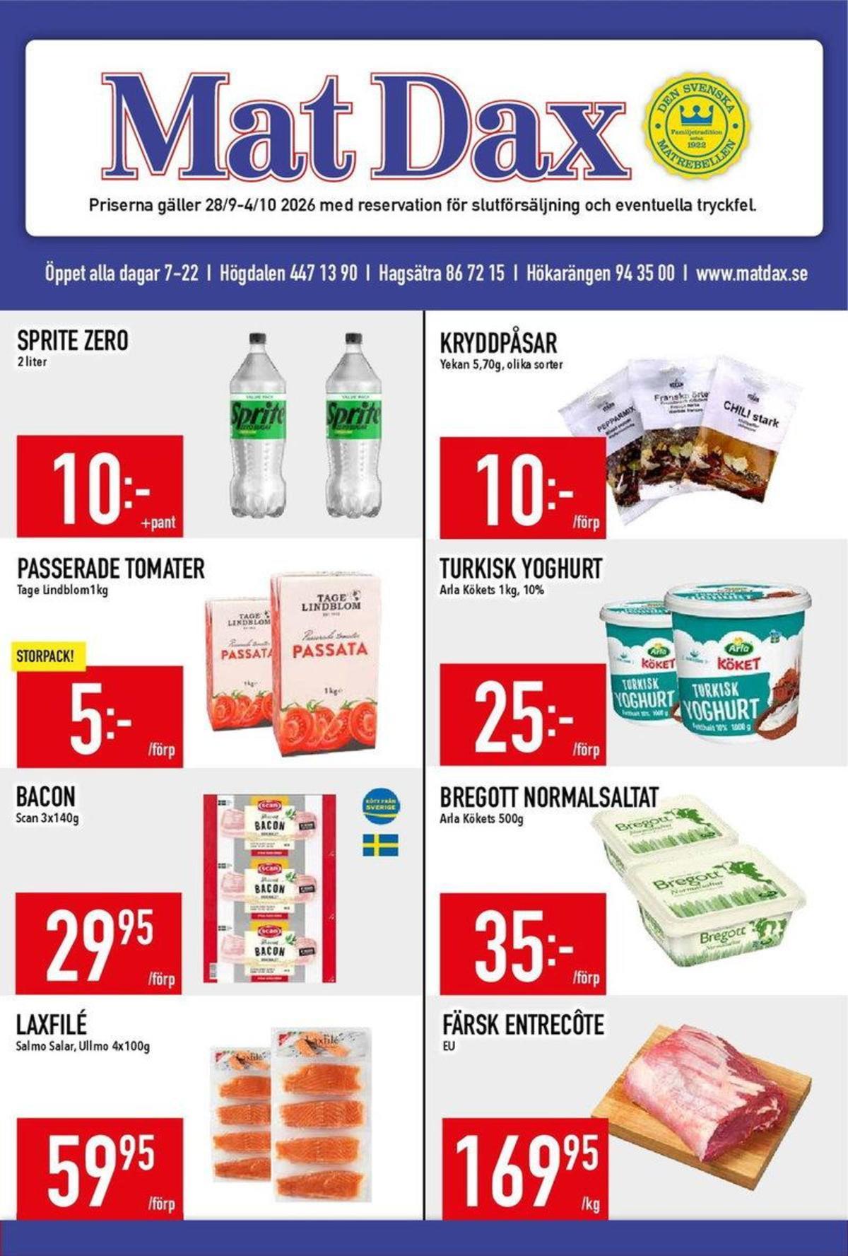 MatDax reklamblad
