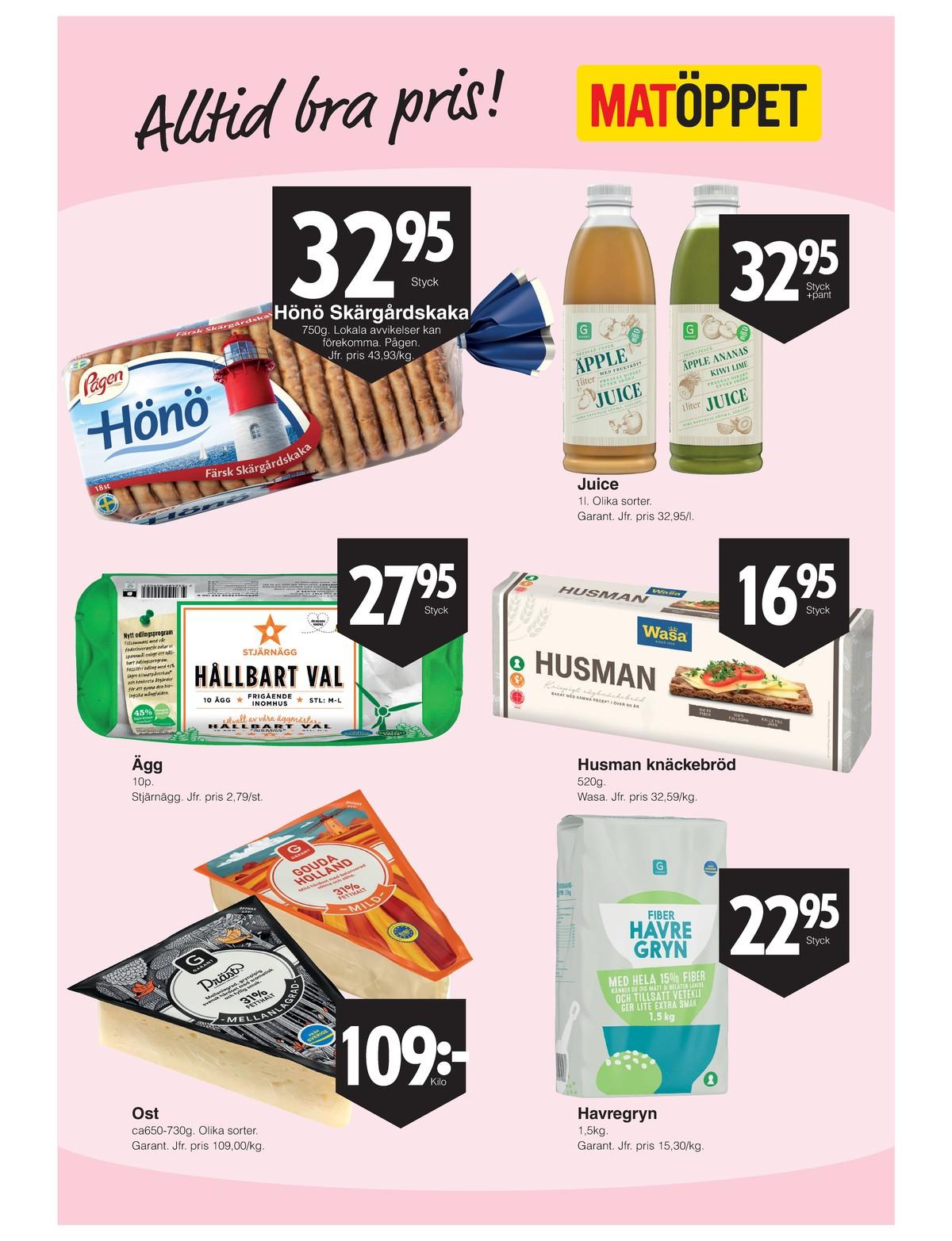 Butik Matöppet reklamblad gäller till 27.9.2026 sida 3 Matöppet veckans reklamblad sida 3