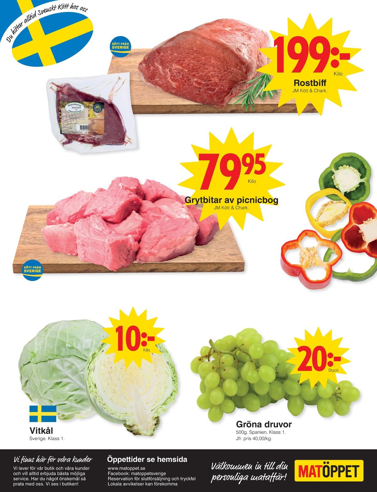 Butik Matöppet reklamblad gäller till 27.9.2026 sida 5 Matöppet veckans reklamblad sida 5