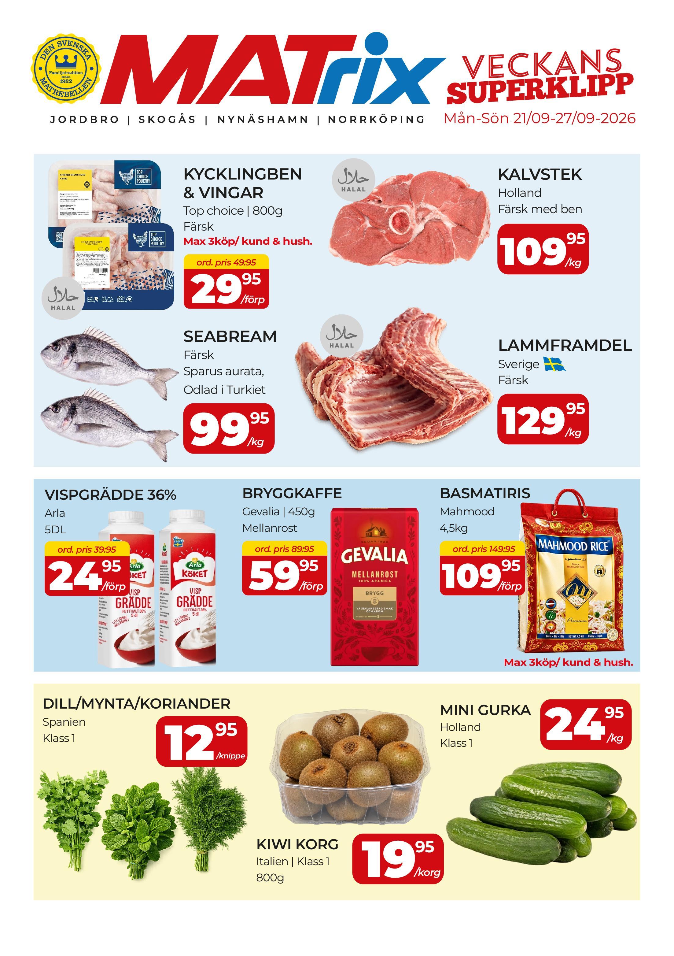 Matrix reklamblad sida 1