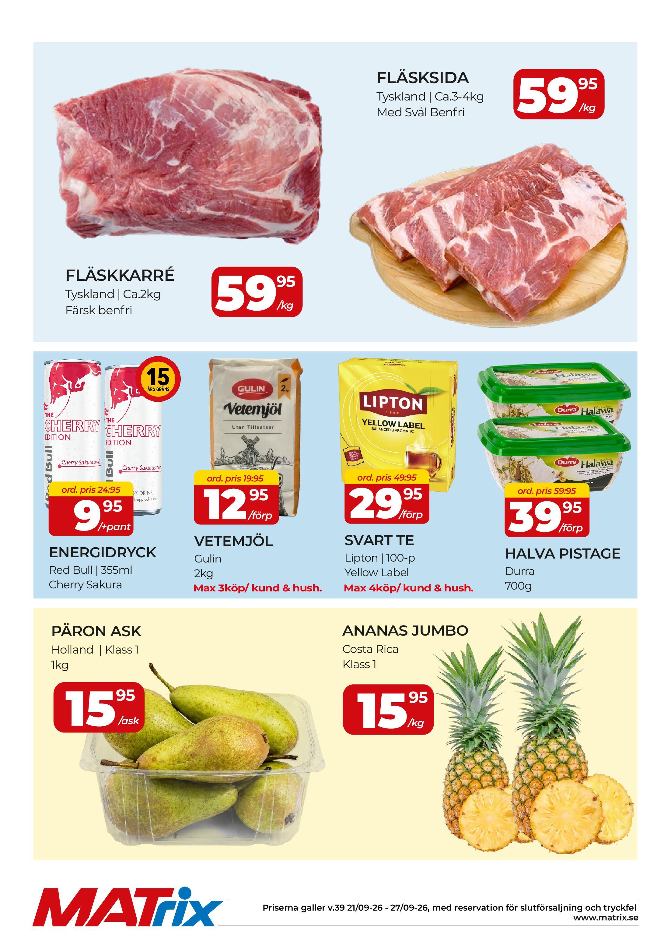 Butik Matrix erbjudande denna vecka gäller till 27.9.2026 sida 2 Matrix reklamblad sida 2