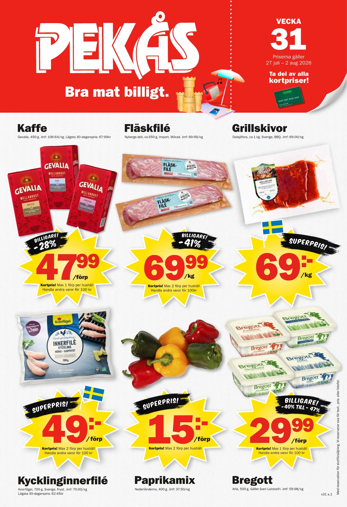 Pekås reklamblad
