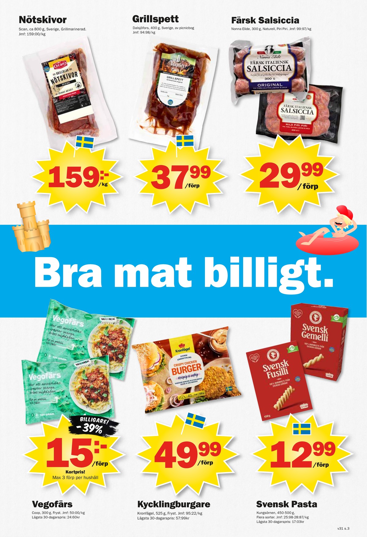 Butik Pekås erbjudanden gäller till 2.8.2026 sida 3 Pekås reklamblad sida 3