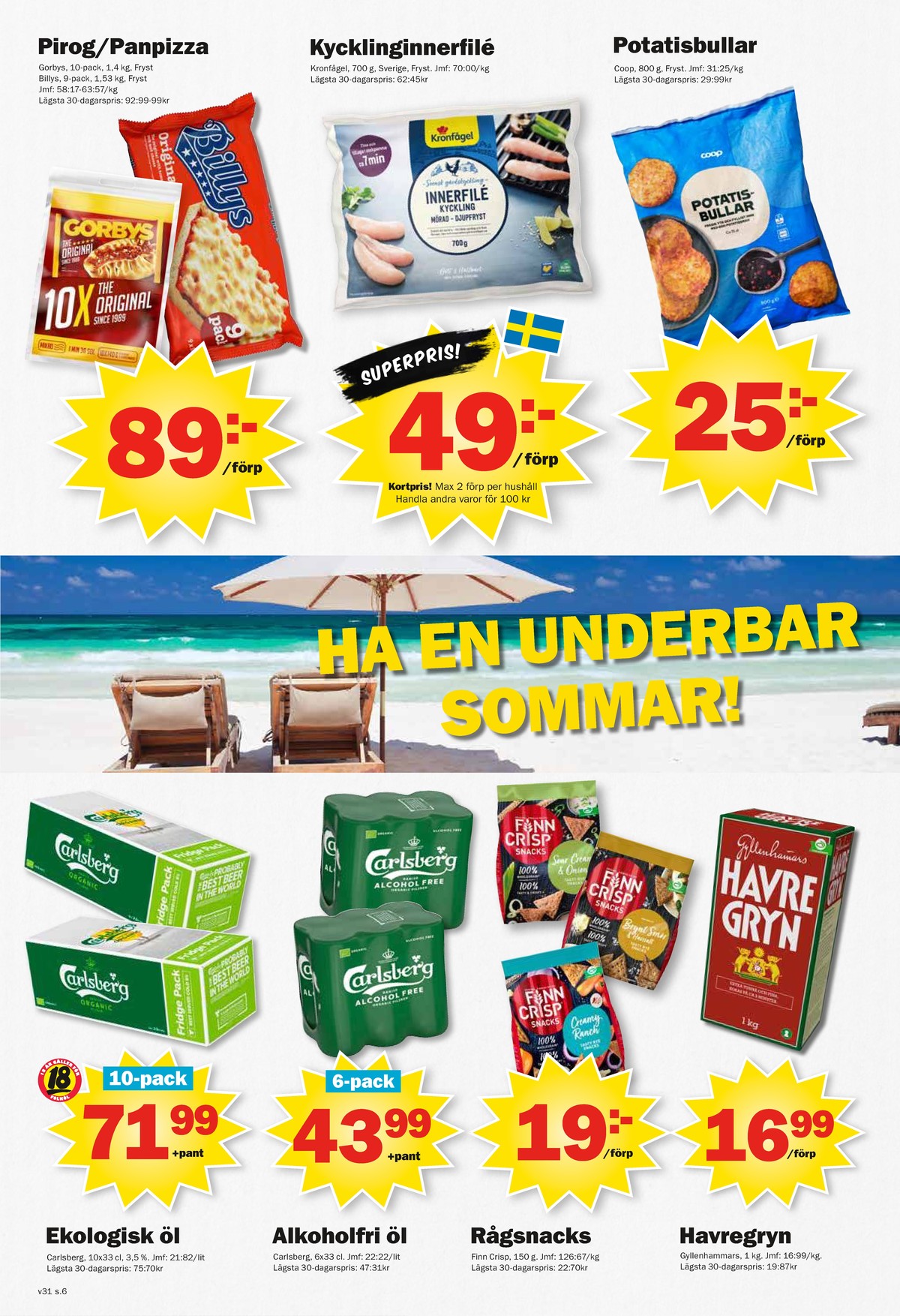 Butik Pekås erbjudanden gäller till 2.8.2026 sida 6 Pekås reklamblad sida 6