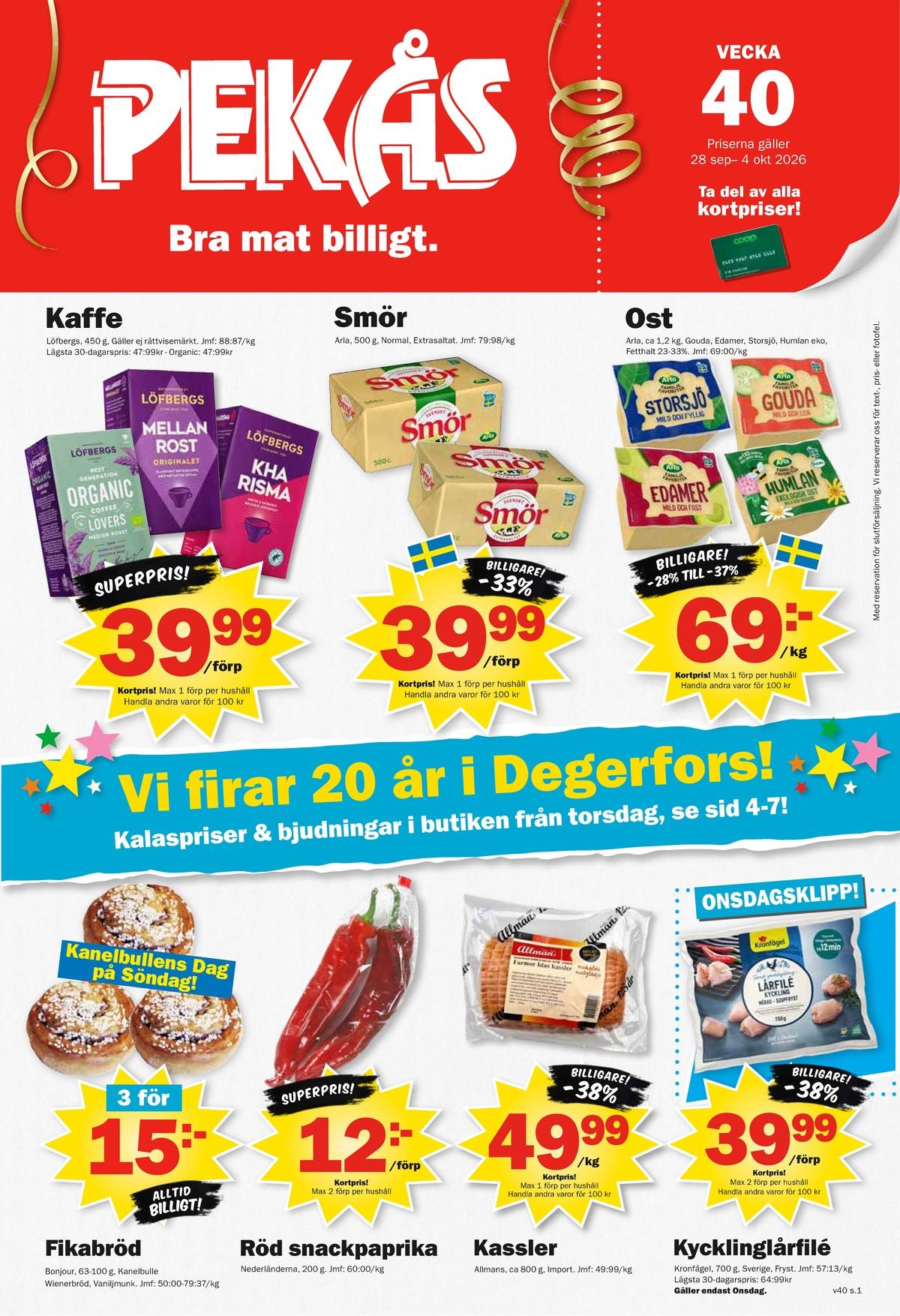 Pekås reklamblad
