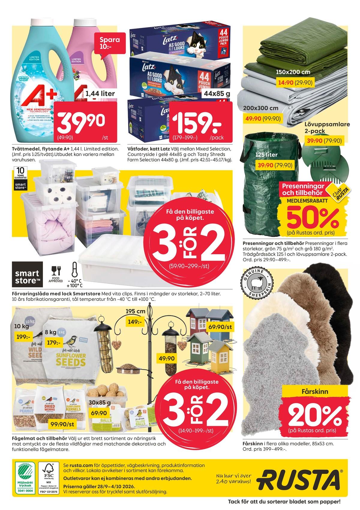 Rusta reklamblad denna vecka gäller till 4.10.2026 sida 16 Rusta reklamblad sida 16