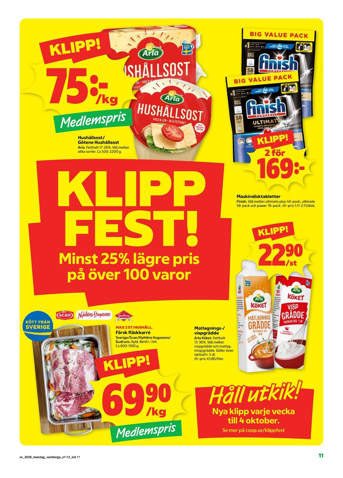 Stora Coop reklamblad nästa vecka sida 11