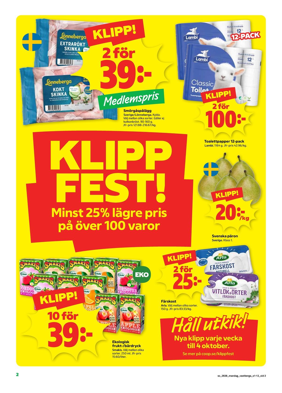 Stora Coop reklamblad nästa vecka sida 2