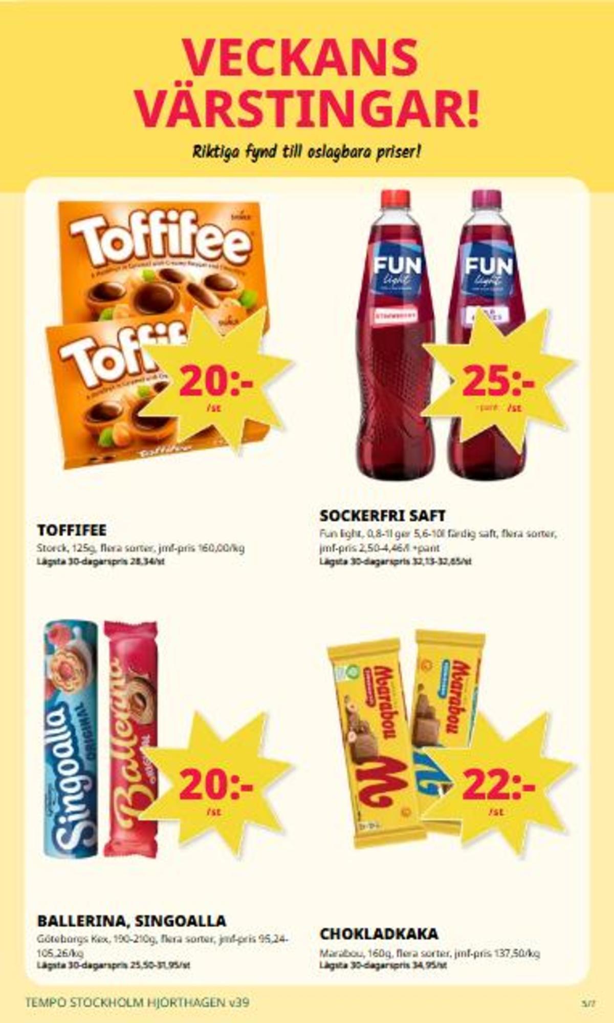 Butik Tempo erbjudande gäller till 27.9.2026 sida 5 Tempo reklamblad sida 5