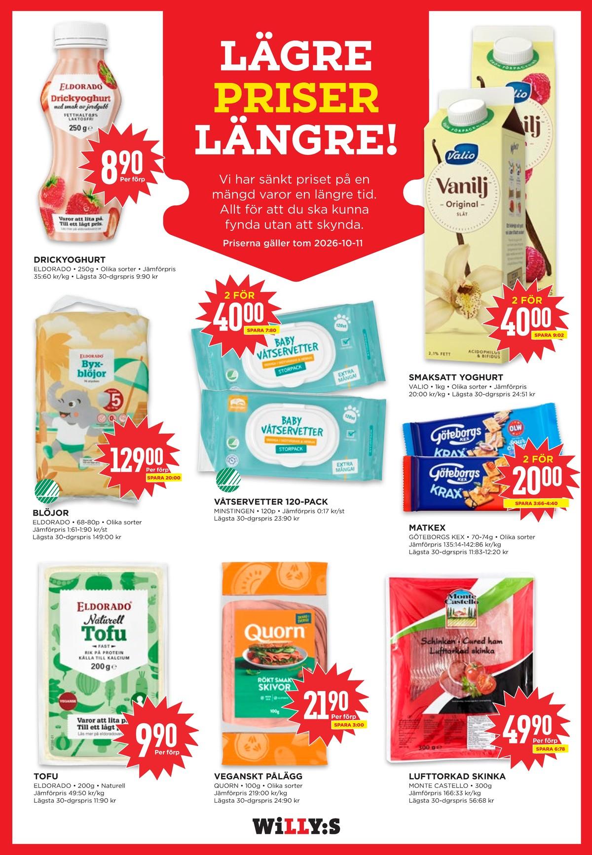 Nästa veckas erbjudande Willys gäller till 4.10.2026 sida 9 Willys reklamblad nästa vecka sida 9